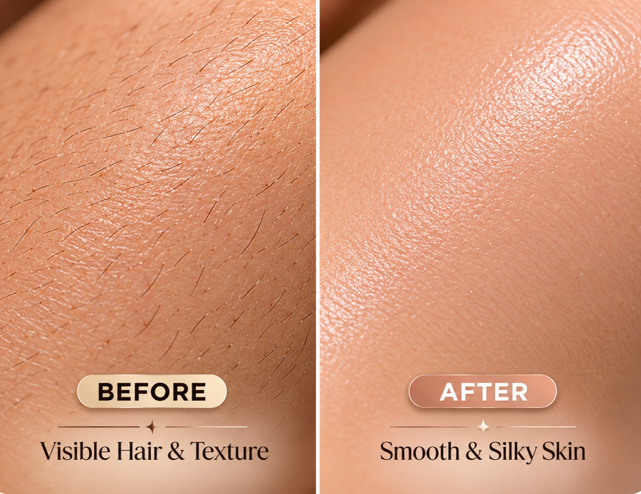 Before and after IPL hair removal results